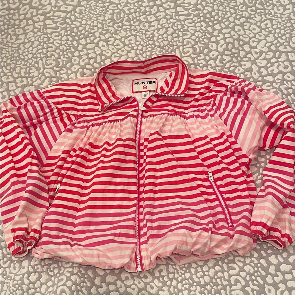 Hunter Vibrant Pink and Red Striped Jacket